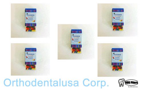 SET X 5 Orthodontic Dental COLOR CODE INSTRUMENT RINGS-ASSORTED ORTHODENTALUSA