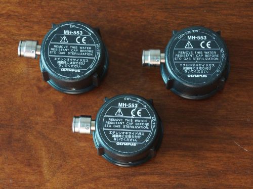 Lot of 3 Olympus MH-553 Water Resistant Cap Endoscope Endoscopy LOW STARTING BID