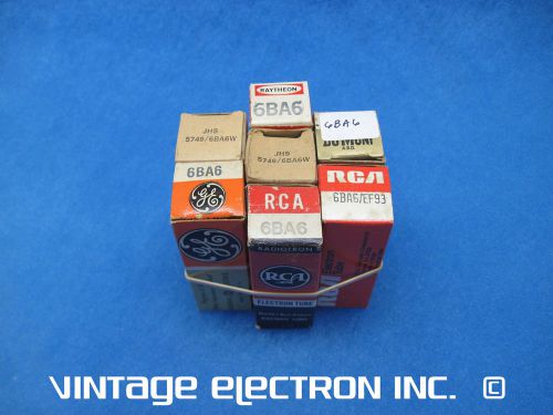Lot of (7) nos 6ba6/5749/ef93 vacuum tubes - usa - (tested, free shipping) for sale