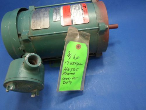 NEW RELIANCE ELECTRIC DUTY MASTER AC MOTOR, P56X4077S-MF, 3/4 HP, 3 PHASE, NNB