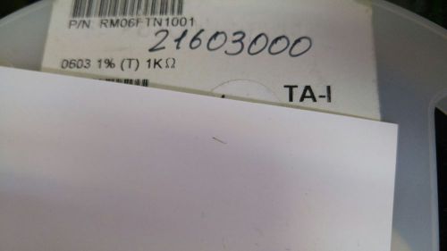 4985 X TAI-TECH  RM06FTN1001 RESISTOR, METAL GLAZE/THICK FILM