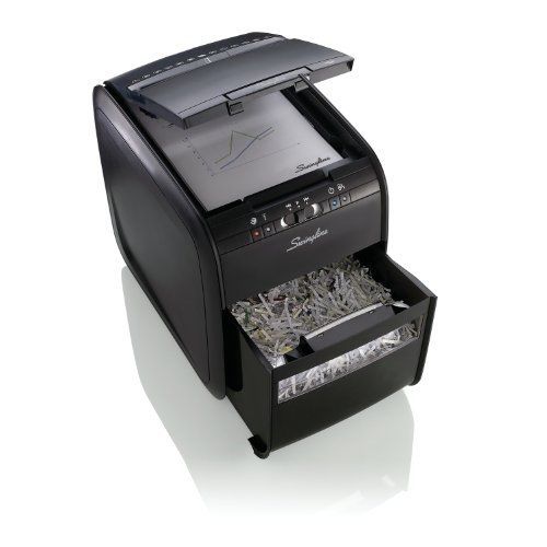 Swingline auto feed paper shredder, 80 sheets, cross-cut, 1 user, personal, for sale