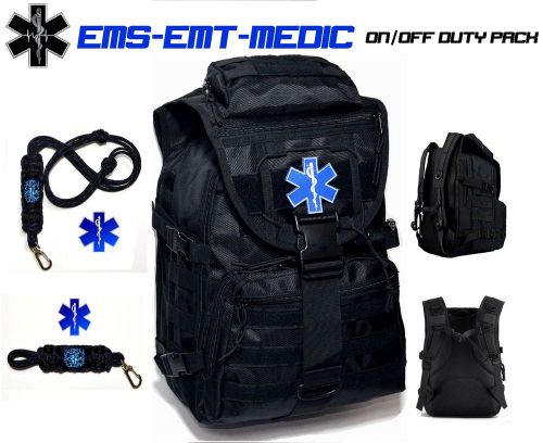 EMT Medic First Responder Backpack On/Off Duty Bag - First Aid Emergency Kit Bag