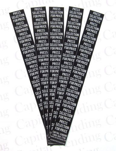 PRESS SELECTION TO DISPLAY PRICE Universal price decals for vending machines