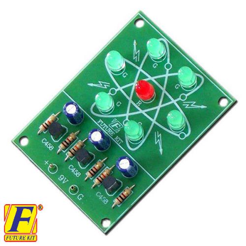 Atomic chasing light 7 led student electronic learning circuit board assem for sale