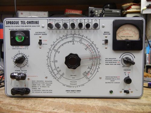 Sprague to4 tel ohmike capacitor and resistor analyzer: overhauled, guaranteed! for sale