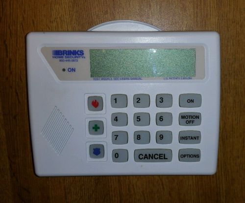 Brinks Home Security Control Panel Keypad Screen DCU-602B/B Panic Button NO BOX