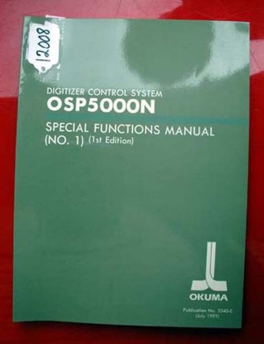 Okuma Digitizer Control System Special Functions Book 3540-E (Inv.12008)