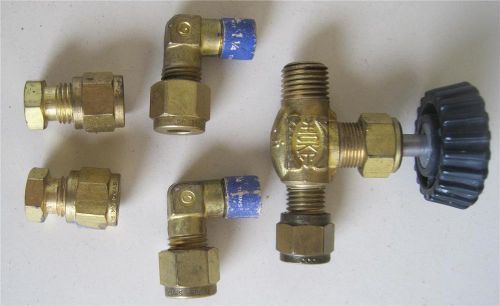 Hoke Valve Male to Male 1/4&#034; to 3/8&#034; Plus Accessories Swagelok