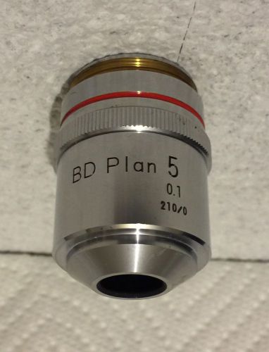 Nikon BD Plan 5 X 0.1 210mm 210/0 Optiphot Epiphot Microscope Objective