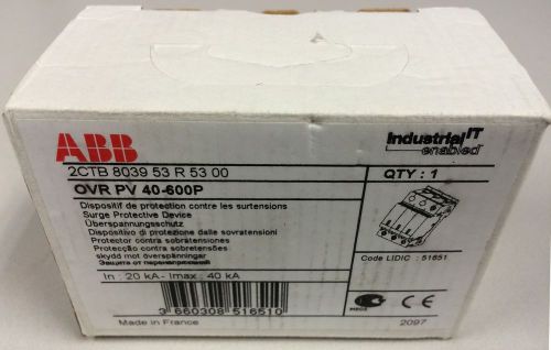 New ABB Type OVR PV 40-600P Surge Protective Device - Limitor - 2TCB803953R53OC