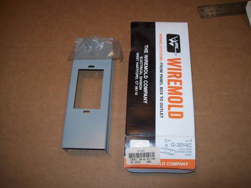 New box wiremold g3014c wall box connector gray surface mount raceway p194 for sale