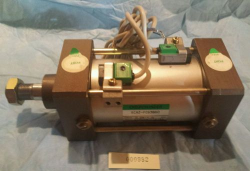 CKD SCA2-5363B60 Pneumatic Cylinder 63mm Bore 60mm Stroke w/ 2 Switches CKD R2