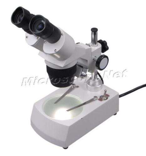 OMAX Binocular Stereo Microscope 10X-20X-30X-60X with Dual Lights