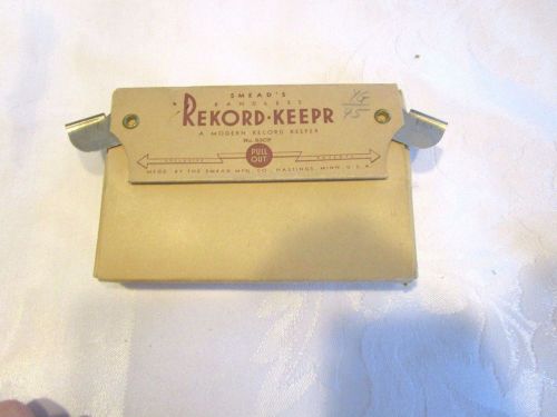 Vintage Made In USA  File Card Record Keeper Smead&#039;s Rekord Keeper  - LUDLOT