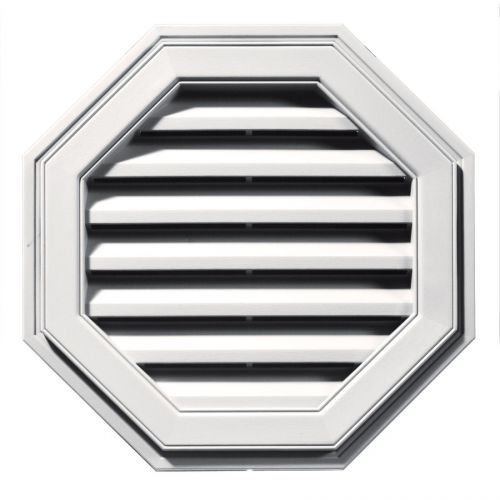 Builders edge 22-in x 22-in white octagon vinyl gable vent for sale