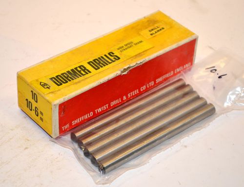 5 NOS DORMER UK 10.6mm Dia x 5.5&#034; Long HSS Tool Bit Cutter DRILL BLANKS WR14aD3B