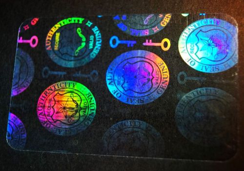 Hologram Overlays Shield and Key Inkjet Teslin ID Cards - Lot of 50