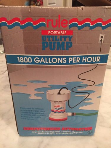 Rule A53S 1800 Submersible Sump / Utility Pump, 8-Foot Cord, Fully Automatic