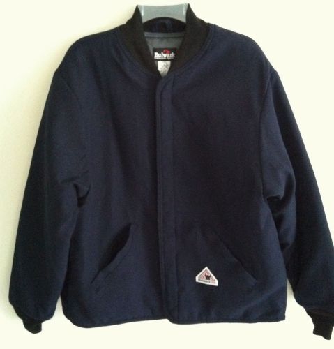 New bulwark lnl2nv5 large regular flame-resist jacket quilted liner navy coat for sale