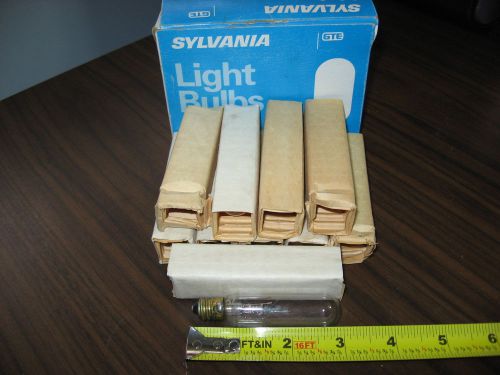 Box of 10 New Sylvania 18037-0 Clear Switchboard Bulbs 12T6