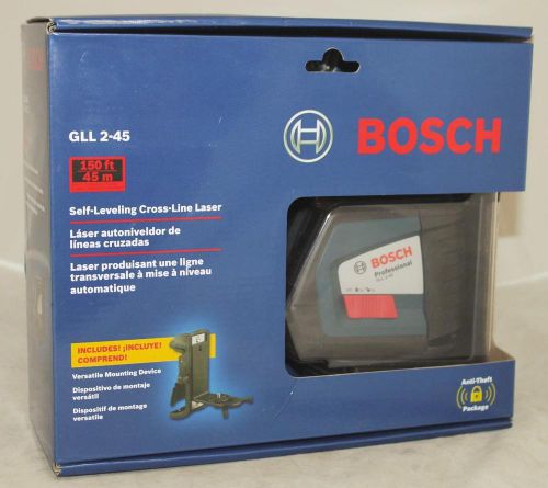 Bosch GLL 2-45 Self-Leveling Long-Range Cross-line Laser New