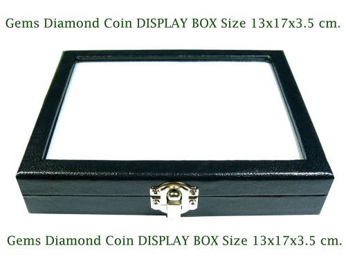 Top glass display box 13x17 cm. show jewelry jar gems stone diamond coin no.#12 for sale