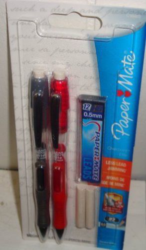 2 ELITE by Paper Mate - 0.5mm. Mechanical Pencils ORANGE/GREY BARRELS