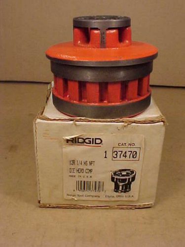 NEW RIDGID R-12 Pipe Die Head Complete 1/4” HS NPT No. 37470 NOS High Speed