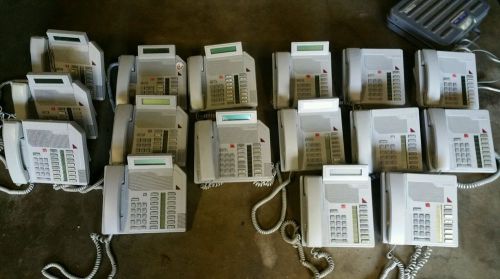 LOT OF 16 BEIGE MERIDIAN  BUSINESS TELEPHONES  nortel norstar