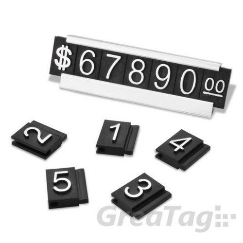 1xSILVER NUMBER LETTER AND BASE ADJUSTABLE PRICE DISPLAY COUNTER STAND TAG LABEL