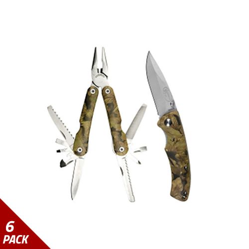 Performance Tool 2 Piece Camo 15 in 1 Multi Tool Set [6 Pack]