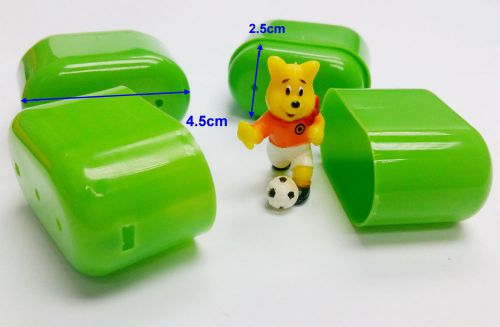 15 Pc Green Capsule Filled Yellow Figure Toys Kids Party Favor Pinata Gift Bear