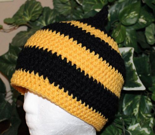 Honey Bee Butt w/Stinger Crochet Beanie Novelty Hat for a BEEKEEPER Perfect Gift