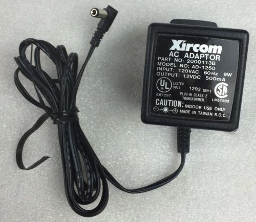 Xircom 2000113B 9W AC ADAPTOR 120V AC input - 12VDC @ 500mA output