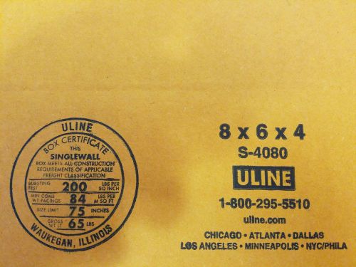 ULINE 8x6x4 Corrugated Packing Shipping Boxes Cartons - Best Quality (NEW STOCK)