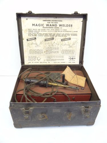 Vintage Old Magic Wand Welder Box Patent Specialties Group Transformer A-1 Parts