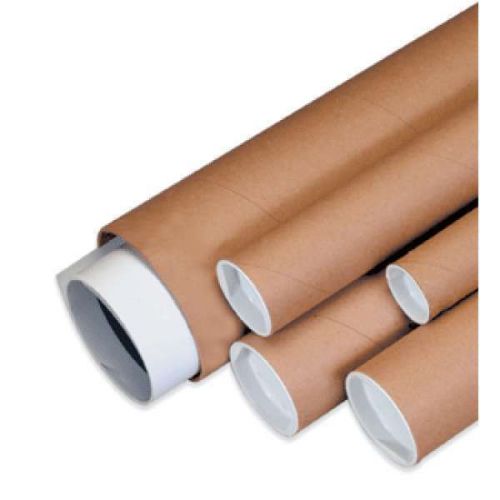 10 Kraft/Cardboard Mailing Tubes With Caps! 2&#034; x 12&#034;. Shipping Tubes