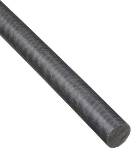 Small Parts Nylon 6/6 Round Rod, Opaque Black, Standard Tolerance, ASTM D5989,