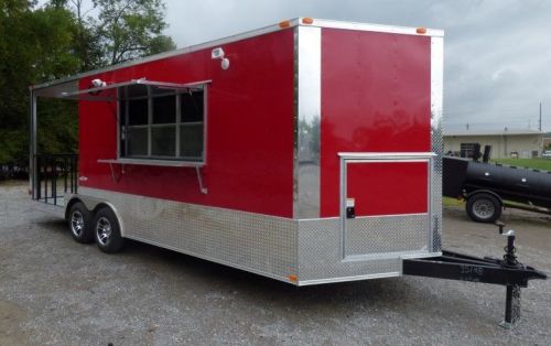 Concession Trailer 8.5&#039; X 24&#039; Victory Red - Food Event Catering