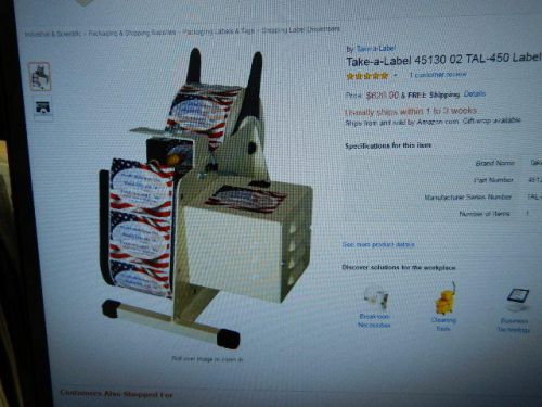 Take-a-Label TAL-450-08 Label Dispenser with Photo Cell Sensor, 2 of 2