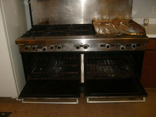 Garland 2 oven commercial gas range with grill for sale
