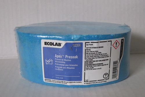 Ecolab # 10364 Apex Presoak Detergent Solid 4lb Block Blue Sealed Exp. 08/2019