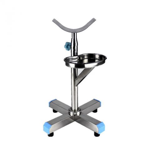 Hospital home stainless steel medical support feet foot stand holder with tray for sale