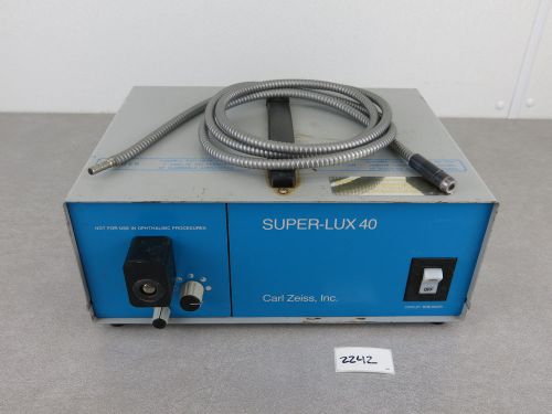 Carl Zeiss Super Lux 40 &amp; Cable Light Source Endoscopic Endoscopy Fiber Optic