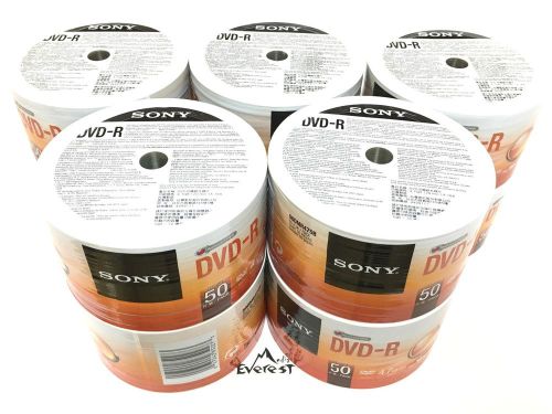500 SONY Blank DVD-R DVDR Recordable Logo Branded 16X 4.7GB 120min Media Disc