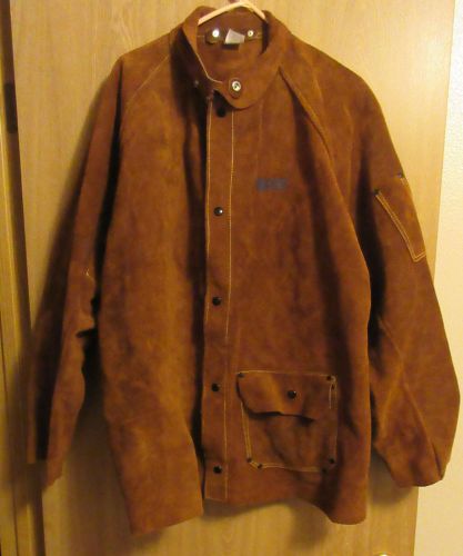 Welding leather jacket 3 x large xxxl coat pacific welding supply lined sleeves for sale