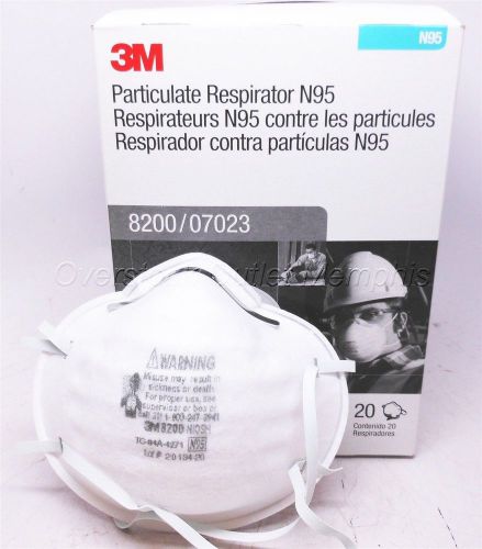 3m n95 #8200 dust pollen particulate respirator masks latex-free  1 case 8 box o for sale