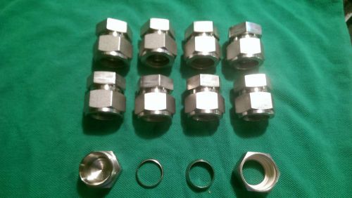 (lot of 9) 3/4&#034; swagelok stainless steel tubing caps ss-1210-c for sale