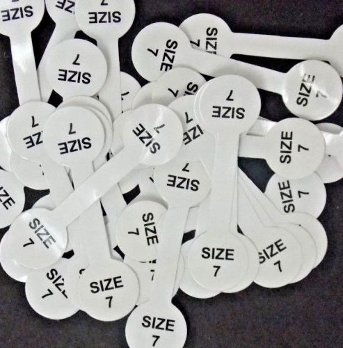 Lot 50 pcs size 7 Ring barbell Stick Tags Jewelry Display Fast USA Dealer